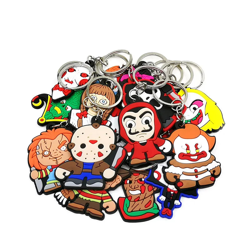 50PCS Keychains Terror Movie Character Keyring
