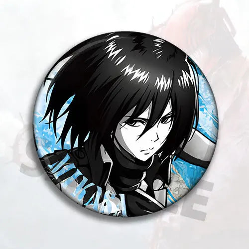 Attack on Titan Anime Badge Pin Set Levi Ackerman Eren Yeager Mikasa Ackerman Hange Zoe Sasha Braus Jean Kirstein Metal Brooch