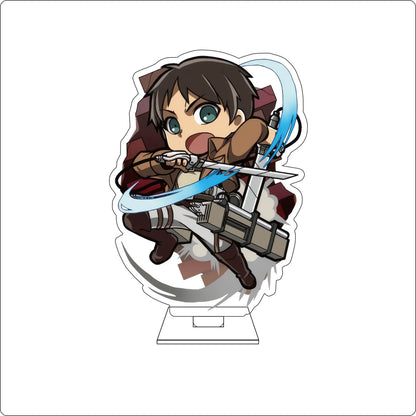 10CM Anime Attack on Titan Cosplay Cute Acrylic Figure Stand Plate Armin Arlert Mikasa·Ackerman Eren Jaeger Ornaments Gifts