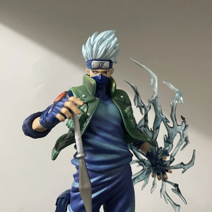 24cm NARUTO Hatake Kakashi Action Figures Pvc 2.0 Anime Statue Desk Ornament Collection Statue Model Decor Room Desk Toys Gift