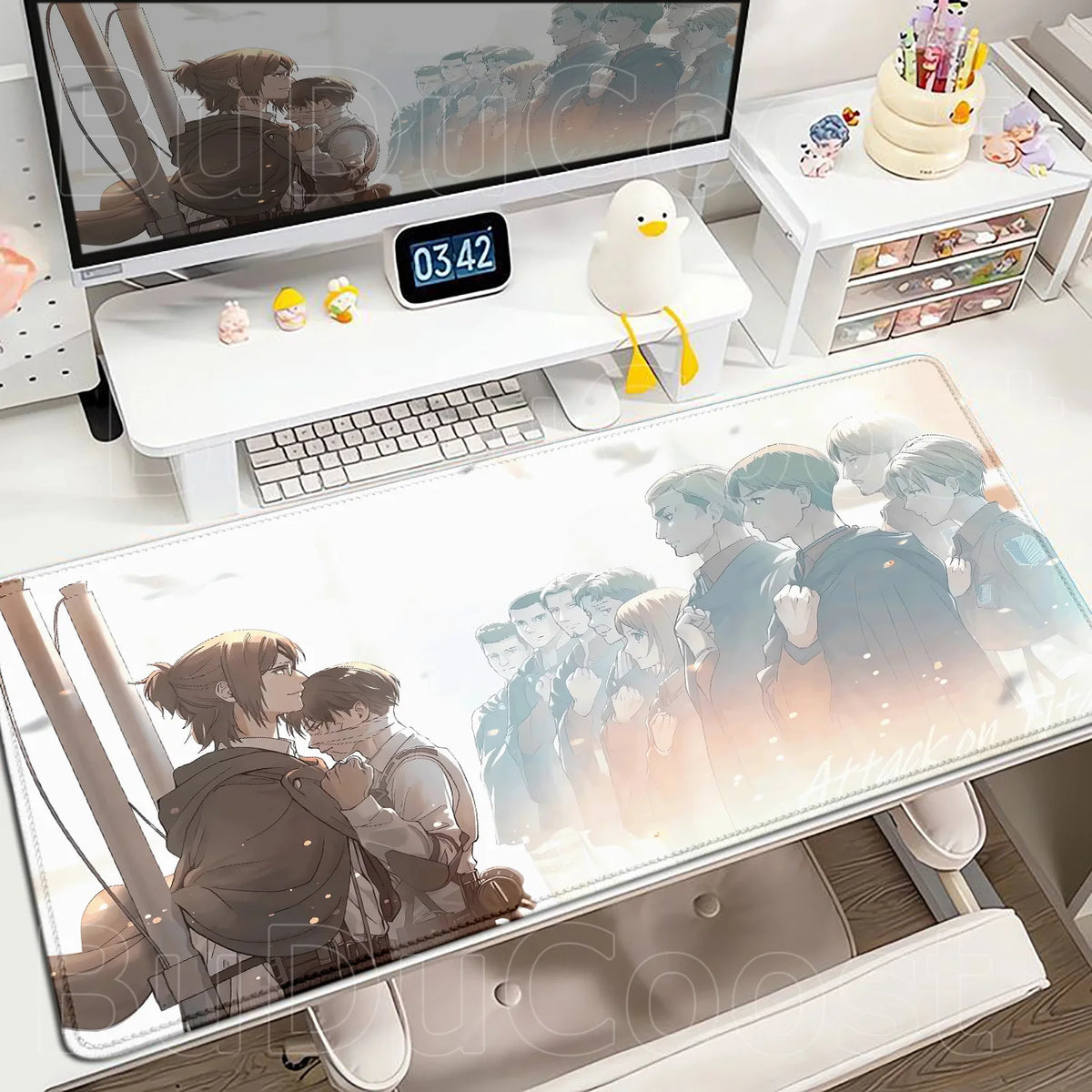 New Mousepad Anime Attack on Titan Mouse Pad Gaming Accessories PC Keyboard Large Rubber Non-slip Desk Mat Computer Table Carpet