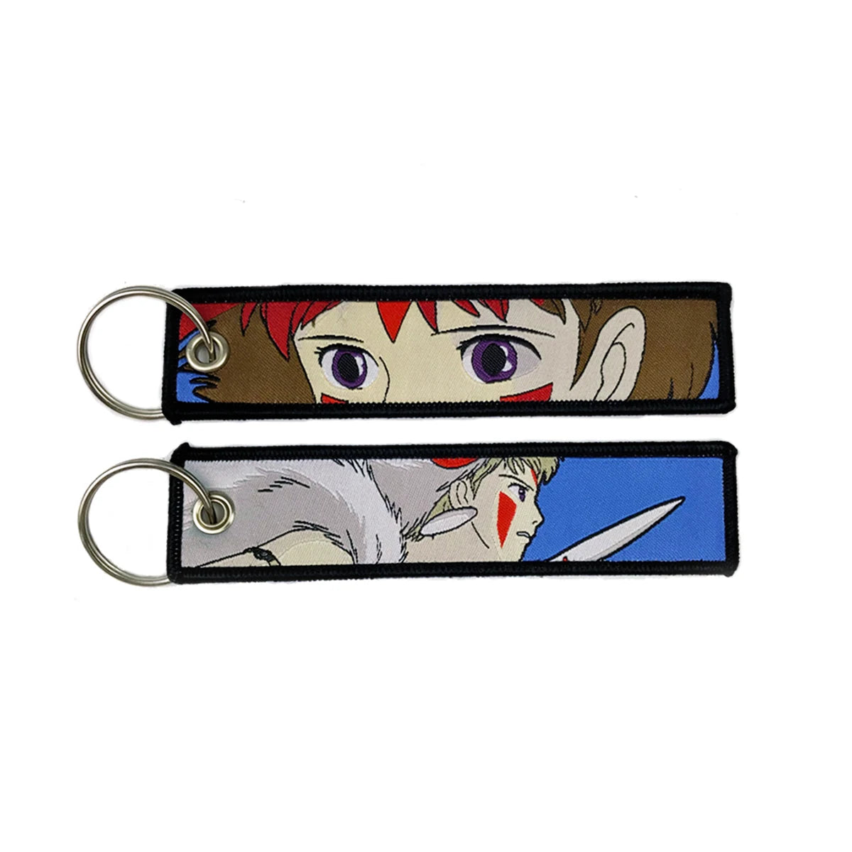 Anime Girls Embroidery Keychain