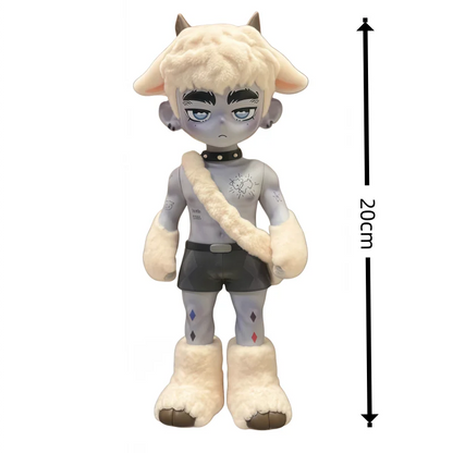 Toos Deer Head Boy Figure Muscle Guy Handsome Boy with Tattoo Warrior Doll Running Park Collection Ornament Accompany Gift
