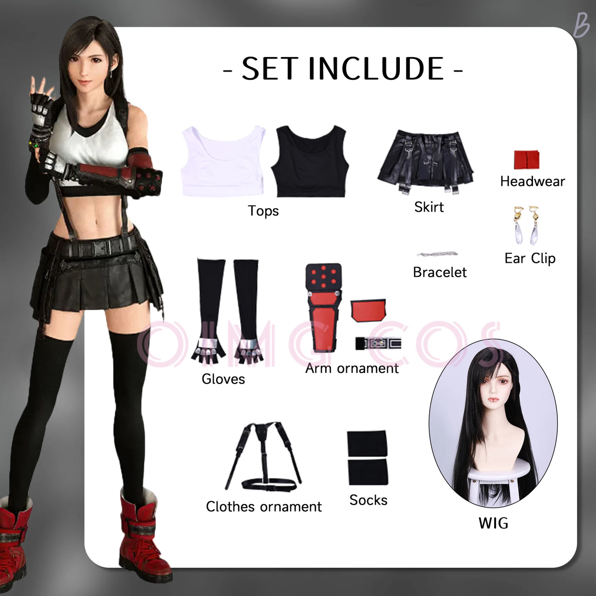 Final Fantasy Tifa Lockhart Cosplay Costume