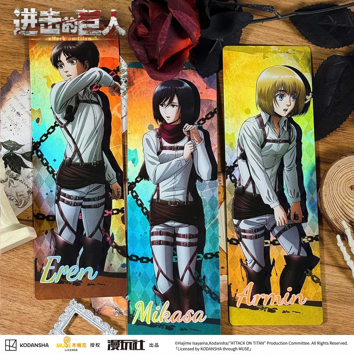 Attack on Titan Eren Jager Rival Ackerman Mikasa Armin Arlert Hanji Zoe China Official Authorization Relax Series Laser Ticket