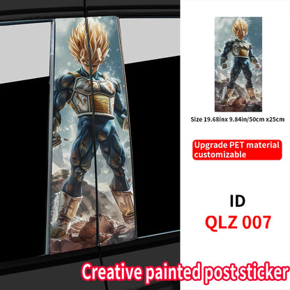 Anime Son Goku Car Stickers Auto B Pillar Waterproof Funny Decoration