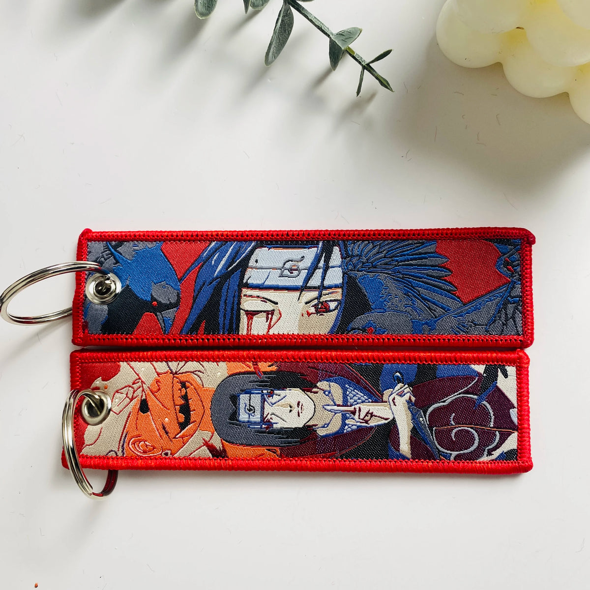 Anime Character Embroidered Keychain