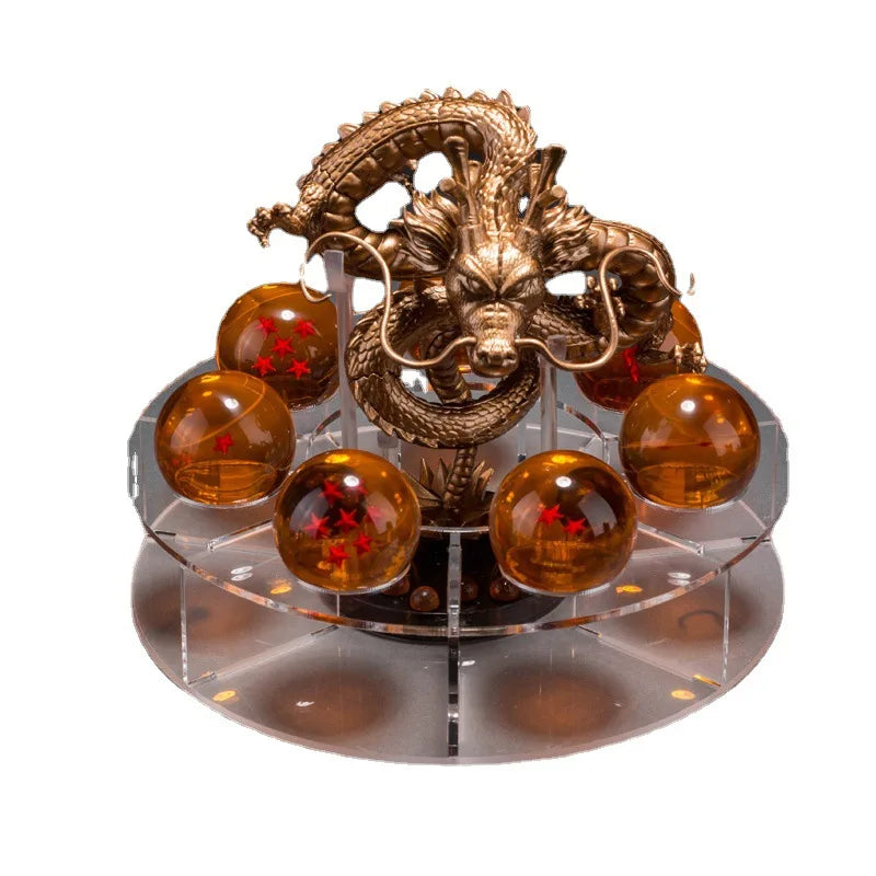 Anime Statue Dragon God Dragon Mountain PVC Action Character Cartoon Crystal Ball Wishing False Mountain Collection Model Toy