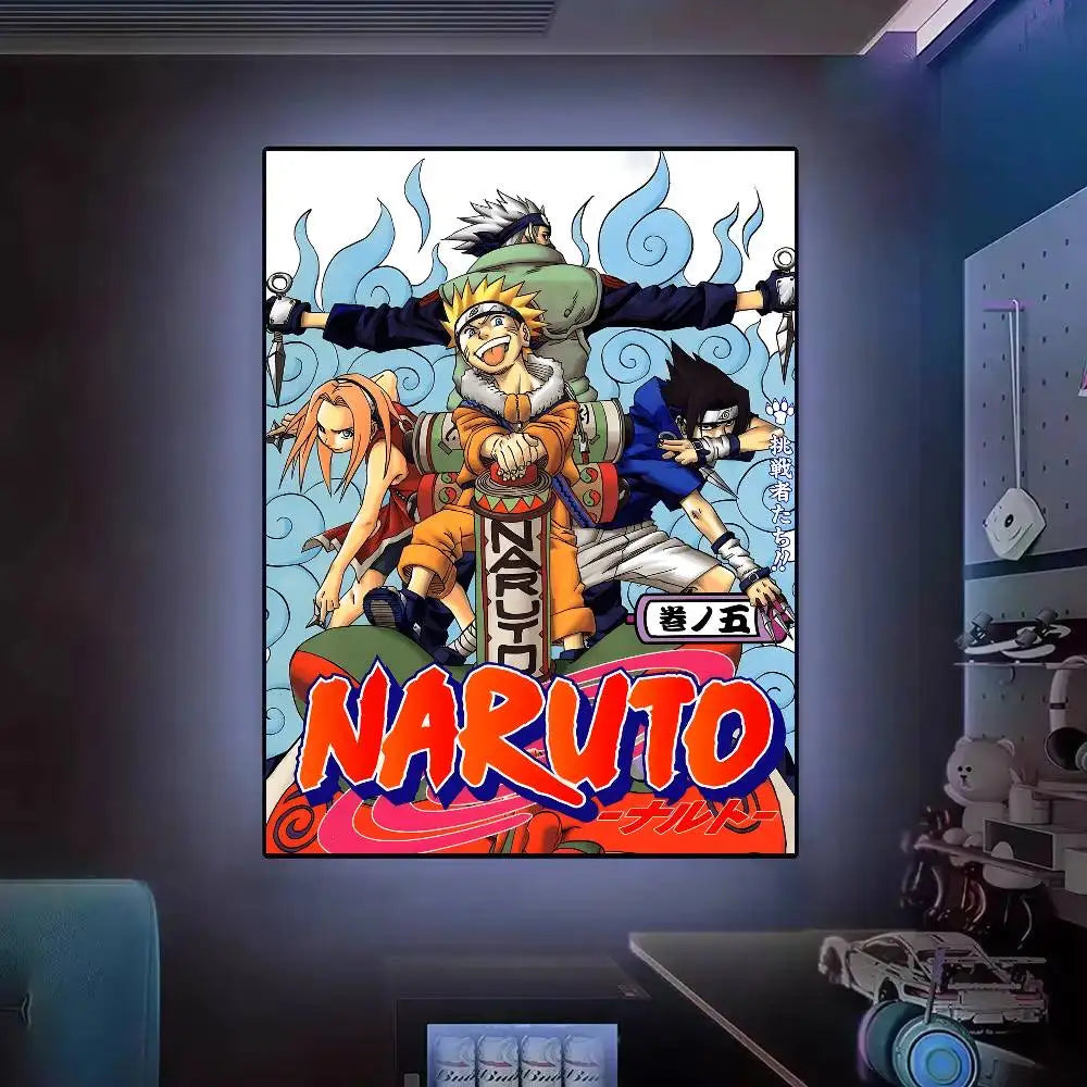 Hot N-Naruto Anime Poster Posters Decorative Paintings Study Bedroom Bar Background Wall Murals Gifts