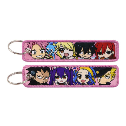 Anime Character Embroidery Keychain