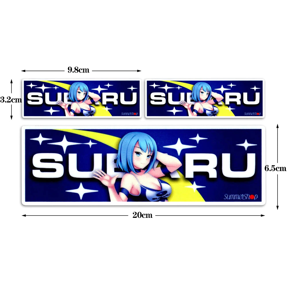 JDM Anime Girl Car Sticker Reflective Waterproof Vinyl Decals