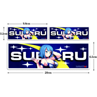 JDM Anime Girl Car Sticker Reflective Waterproof Vinyl Decals