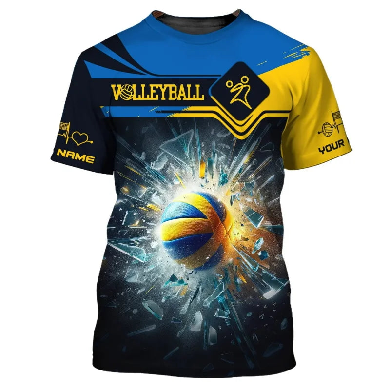 Volleyball Custom Name Oversized T-Shirt
