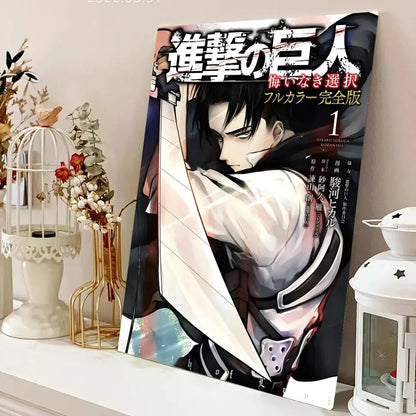 AZNM Attack on Titan Anime Canvas Wall Art, Levi Ackerman Print, Shingeki no Kyojin Home Decor Poster