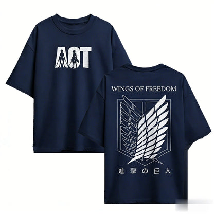 Attack on Titan Anime T Shirt Men Women Graphic Tee 2026 Summer Oversized Short Sleeve Casual Tops Cotton Streetwear Y2k Clothes