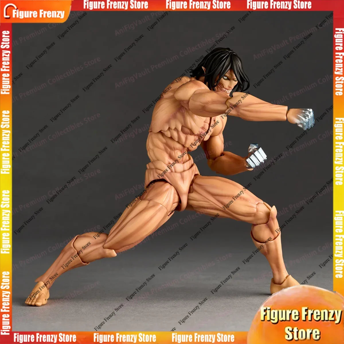 In Stock 100% Original Kaiyodo Reissue Eren Yeager NR084 Attack on Titan Amazing Yamaguchi Revoltech Attack Titan Model Toys
