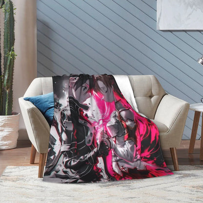 Sword Art Online Kirito Asuna Throw Blanket