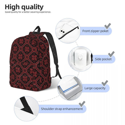 Palestinian Tatreez School Backpack