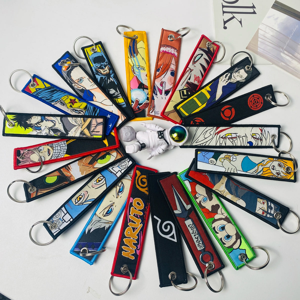 Anime Mix Embroidered Keychain