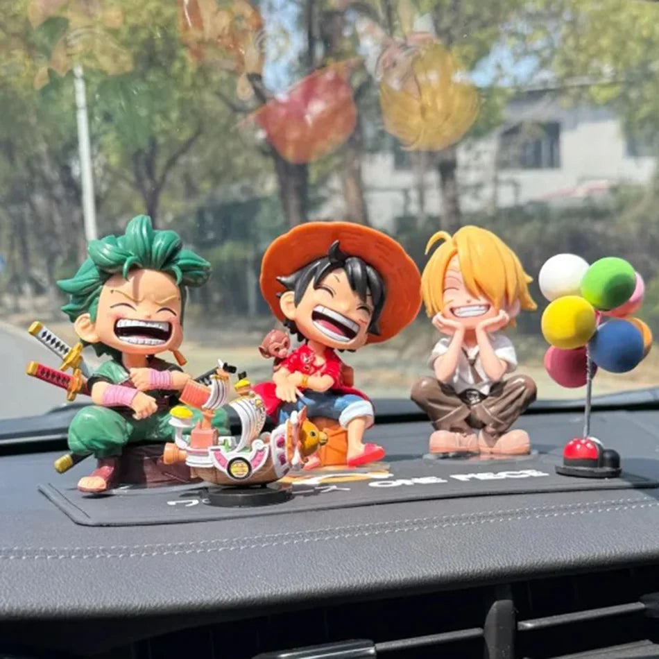 One Piece Anime Figure Sitting Laughing Luffy Action Figure Kawaii Sanji Zoro Ace Yamato Figurine Collection Toy Doll Gift Model