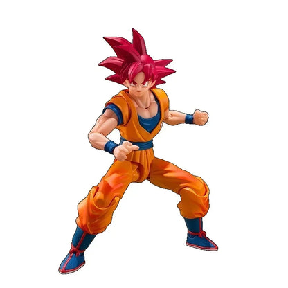 100% Original Bandai SHFiguarts Dragon Ball Super Saiyan Dios Son Goku 3.0 Action Figure Collect Decorative Model Hobby Gift