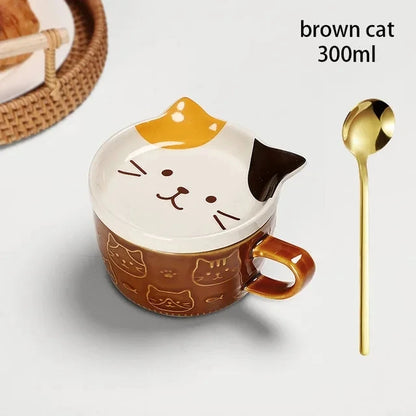 Japanese Cartoon Cat Mug