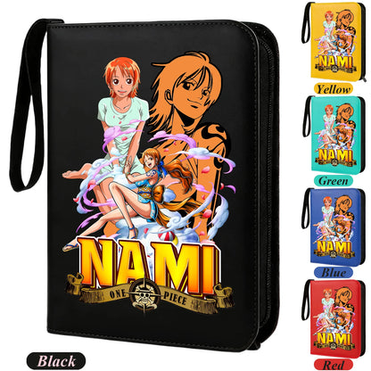 400pcs Anime ONE PIECE Zipper Card Album Book Collection Card Storage Folder Hold Zoro Luffy Game Cards Binder Holder Protector