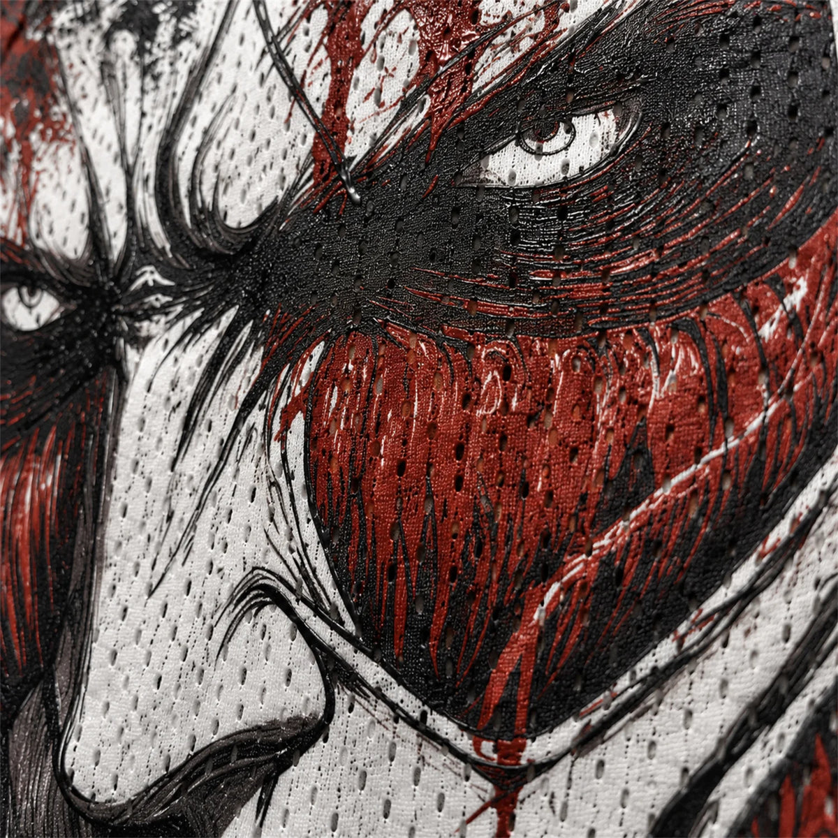 Attack On Titan Giant Titan Survey Corps Graffiti Mesh T Shirt For Men Women Fans Loose Breathable Street Hip Hop Casual Short S