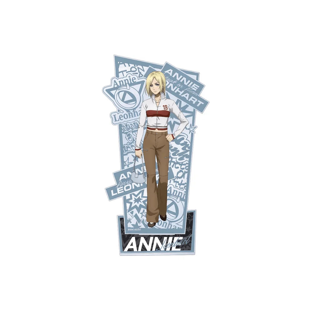 Attack On Titan Annie Leonhart 15cm Acrylic Stand Keychain Casual Streetwear Ver Tabletop Ornament Desk Room Decor Figure Gift