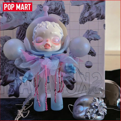 Pop Mart Skullpanda Bjd Nana Figures Baby Series Flower Blooming Figure Pink Green SP Art Toy Limited Dolls Surprise Toy Gift