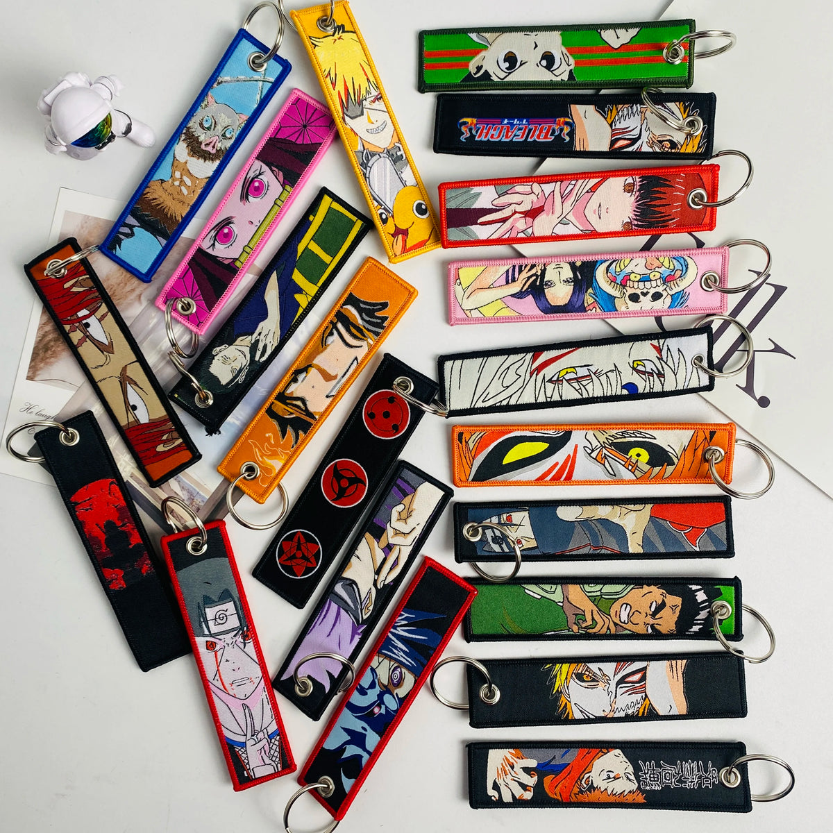 Anime Mix Embroidered Keychain