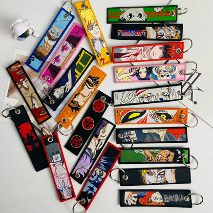 Anime Mix Embroidered Keychain