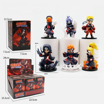 2026 new anime mini humanoid doll Naruto Xiao assembled blind box PVC character surprise mysterious box model ornaments toy gift