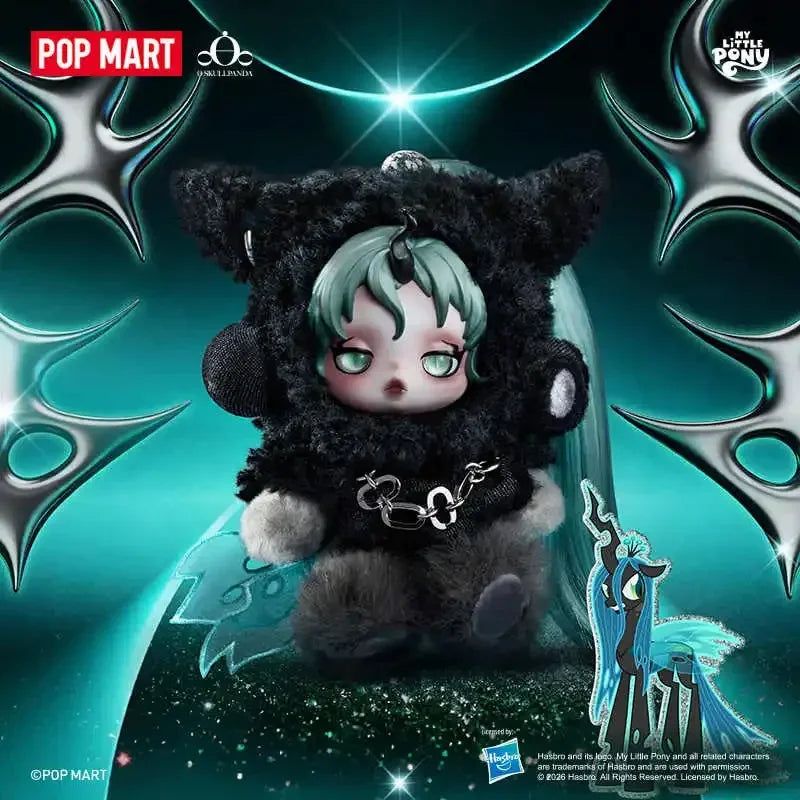 POP MART SKULLPANDA x My Little Pony Series Plush Doll Pendant Mystery Box Genuine Blind Box Guess Toys Bag Ornament Figurines
