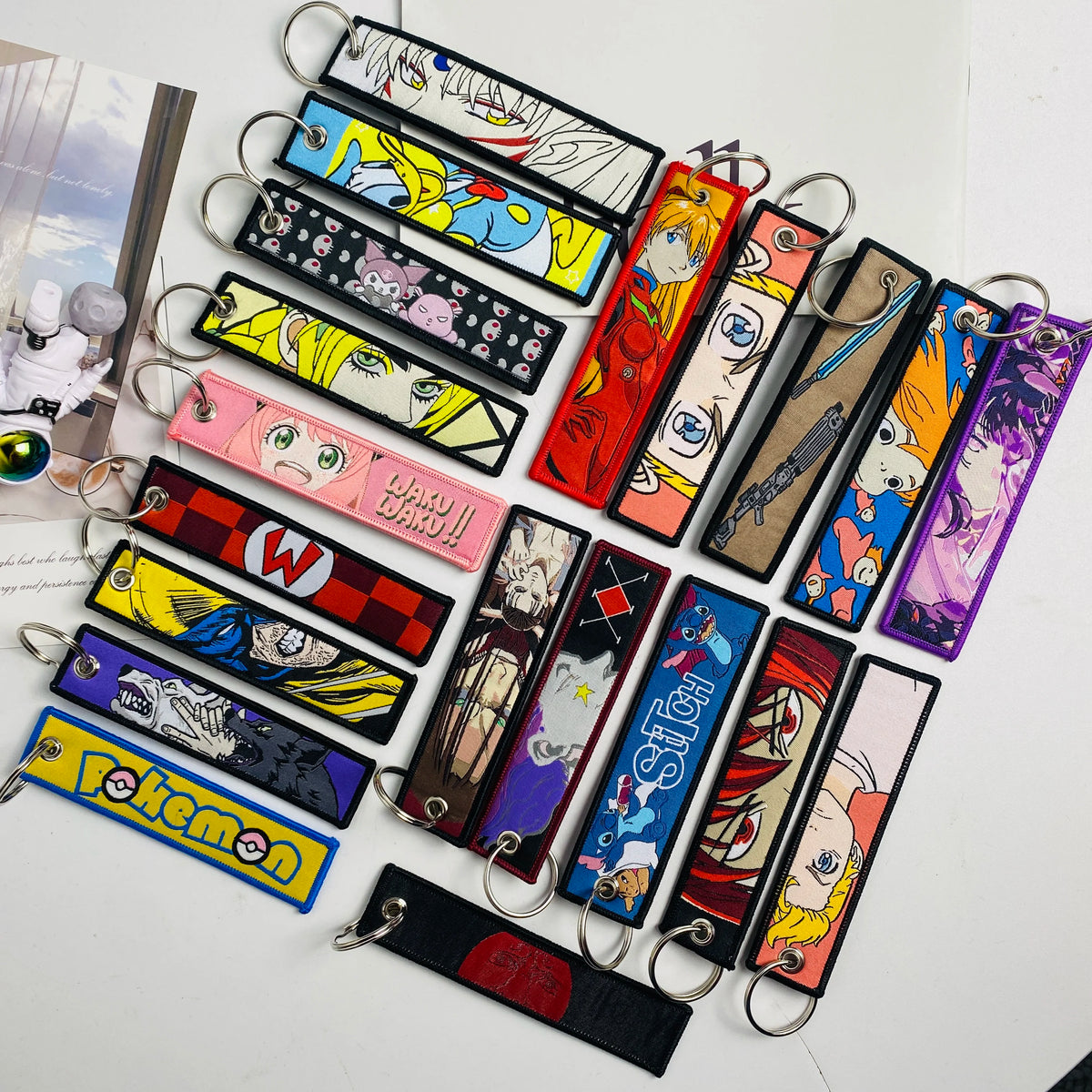 Anime Mix Embroidered Keychain
