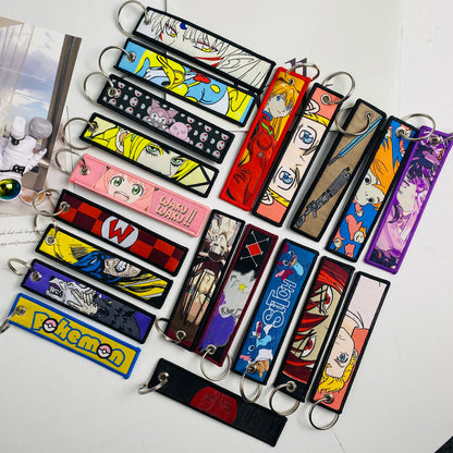 Anime Mix Embroidered Keychain