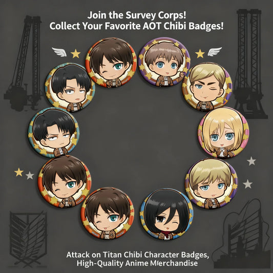 Attack on Titan Anime Badge 58mm C Style Anime Merchandise Gift Pin Mikasa Levi Poster Collectible Fan Art Cosplay Accessories