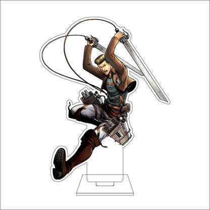 16CM Anime Attack on Titan Cosplay Acrylic Figure Stand Plate Jean Kirstein Hange Zoe Rivaille Ackerman Ornaments Gifts