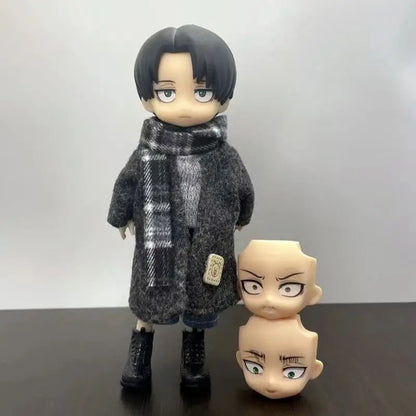 Attack On Titan Levi Ackerman Bjd Ob11 Doll Anime Action Figure Kawaii Model Toy Girls Collectible Ornaments Kids Christmas Gift