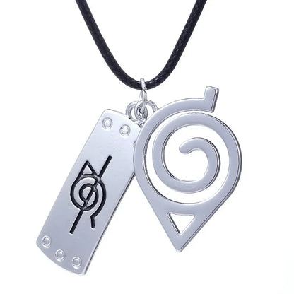 Hot Anime Konoha Necklace Akatsuki Red Cloud Pendant Uzumaki Anime Accessories Keychain Cosplay Akatsuki Itachi Cartoon Jewelry