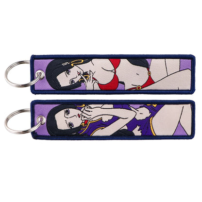Anime Embroidery Keychain
