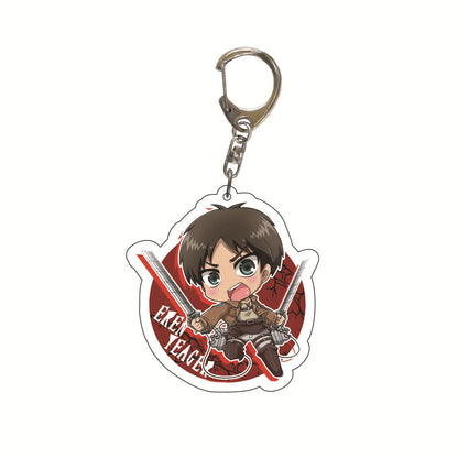 Anime Figure Attack on Titan Acrylic Keychain Model Cosplay Plate Holder Topper Birthday Fans Christmas Desk Decor Plate Gift