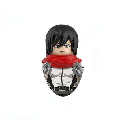 Attack on Titan Building Blocks Mini figures Eren Levi Mikasa Armin Erwin Hange Anime Action Figures Bricks Toys for Kids Gift