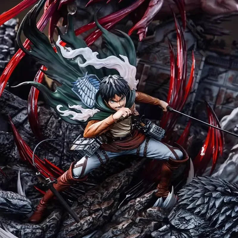 Attack on Titan Mystery Box Shingeki no Kyojin Anime Figures Set Eren Mikasa Levi Action Figure Collectible Desktop Decor Gift