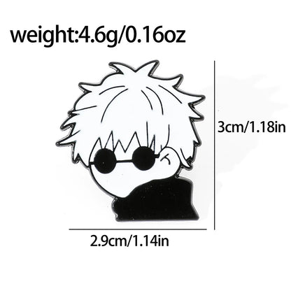 Gojo Satoru Cats Enamel Pin Kawaii Anime Role Eye Mask Cute Manga Brooches Badge Jujutsu Kaisen Anime Accessories For Backpack