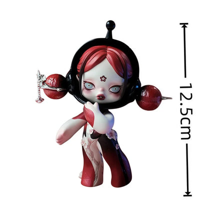 Pop Mart Skullpanda Bjd Nana Figures Baby Series Flower Blooming Figure  Pink Green SP Art Toy Limited Dolls Surprise Toy Gift