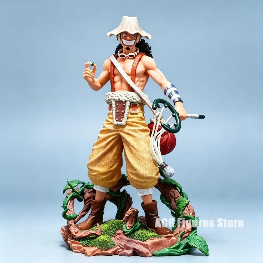25cm/9.84in Anime One Piece Figure Usopp Action Figures Pvc Statue Desktop Ornamen Collection Model Toys Gifts