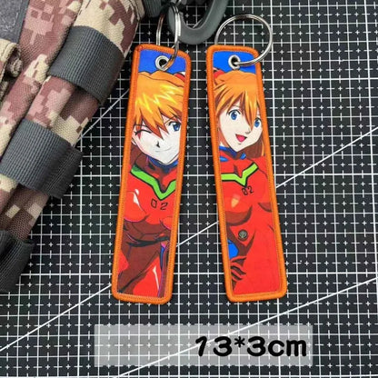 Evangelion Logo Embroidery Keychain