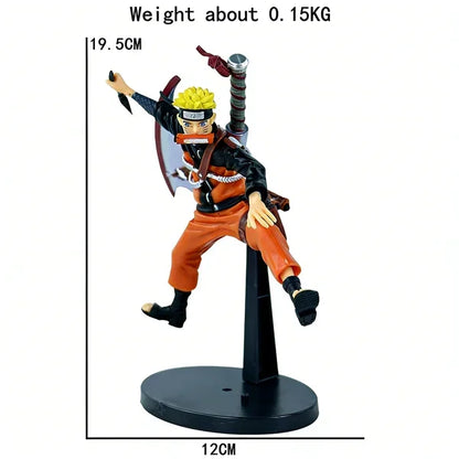Bandai Naruto Shippuden anime Figures Uchiha Sasuke Hatake Kakashi Combat Form Collectible figure decorative Model Anime Toys