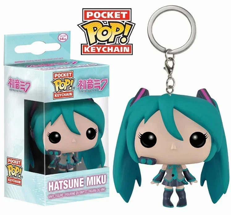 Funko Keychains Attack on Titan Levi Eren Jaeger Annie Leonhart Hatsune.Miku Action Figure Keychain Pocket Toys Dolls Keyring
